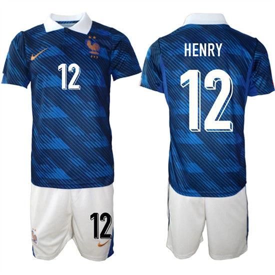 France #12 HENRY Jerseys National Team x World Cup 2026 Home On Field Soccer by Soccer Jersey
