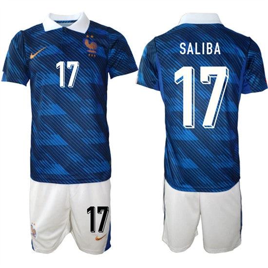 France #17 SALIBA Jerseys National Team x World Cup 2026 Home On Field Soccer by Soccer Jersey