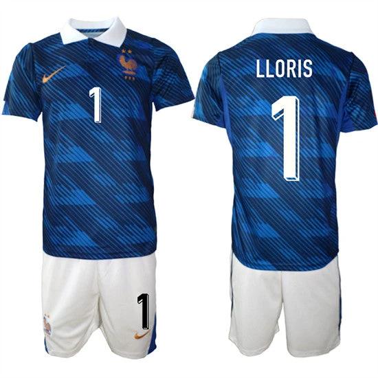 France #1 LLORIS Jerseys National Team x World Cup 2026 Home On Field Soccer by Soccer Jersey