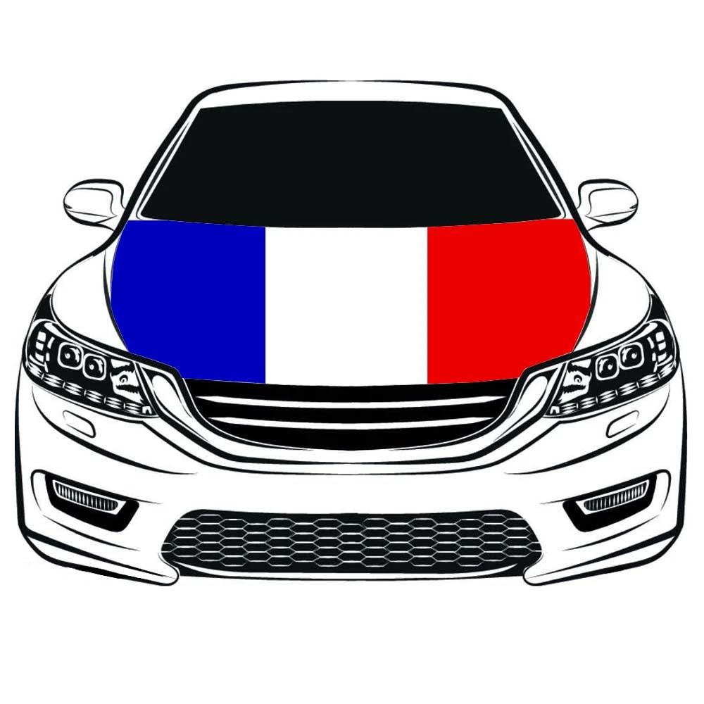 French flag,Car Hood Cover Flag of The French Republic ,La République française Engine Banner,3.3X5ft/6X7FT,100% Polyester Elastic Fabrics Can be Washed by flagsshop