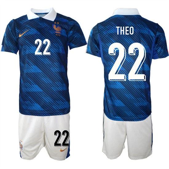 France #22 THEO Jerseys National Team x World Cup 2026 Home On Field Soccer by Soccer Jersey