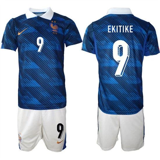 France #9 EKITIKE Jerseys National Team x World Cup 2026 Home On Field Soccer by Soccer Jersey