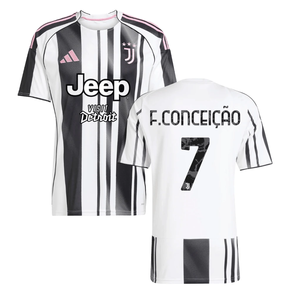 Francisco Conceicao 7 Juventus 2025-26 Home Men Jersey – White by Soccer Jersey