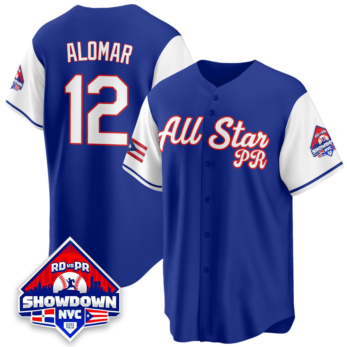 Francisco Lindor Jersey #12 Puerto Rican Baseball All-Star 2025 White Sleeves by My Store