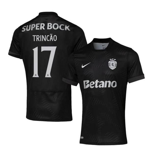 Francisco Trincão 17 Sporting CP 2025-26 Away Match Jersey – Black by Soccer Jersey