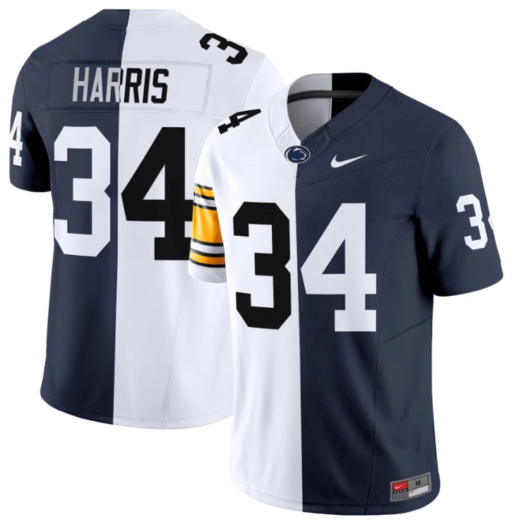 Franco Harris Jersey #34 Penn State Nittany Lions Split Vapor Football by NCAA Football Jersey