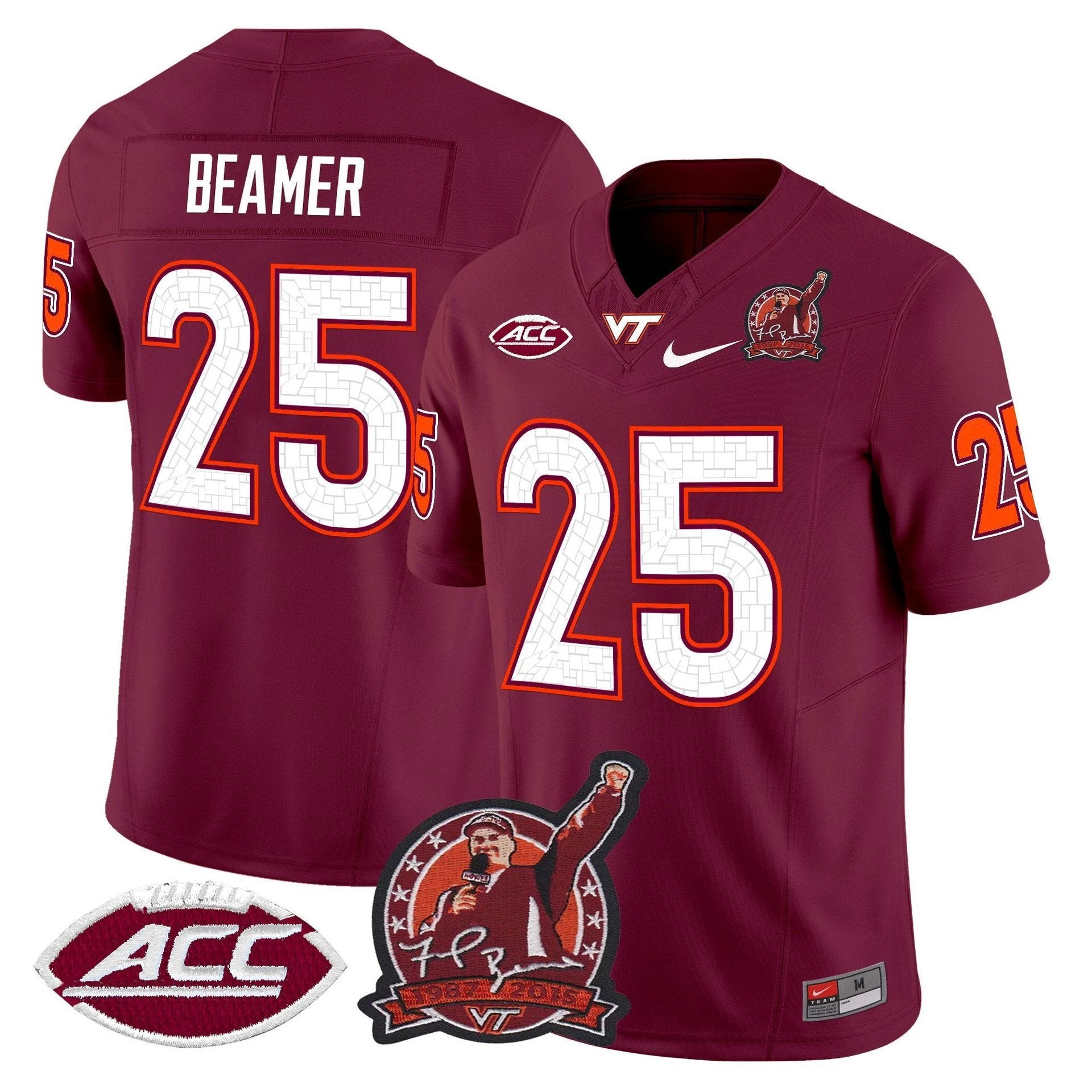Frank Beamer Jersey #25 Virginia Tech Hokies Coach Frank Beamer 2025 Maroon by My Store