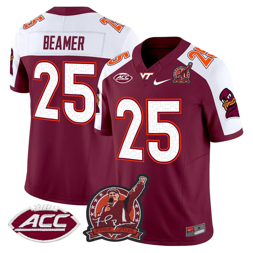 Frank Beamer Jersey #25 Virginia Tech Hokies Coach Frank Beamer 2025 Maroon ALter by My Store