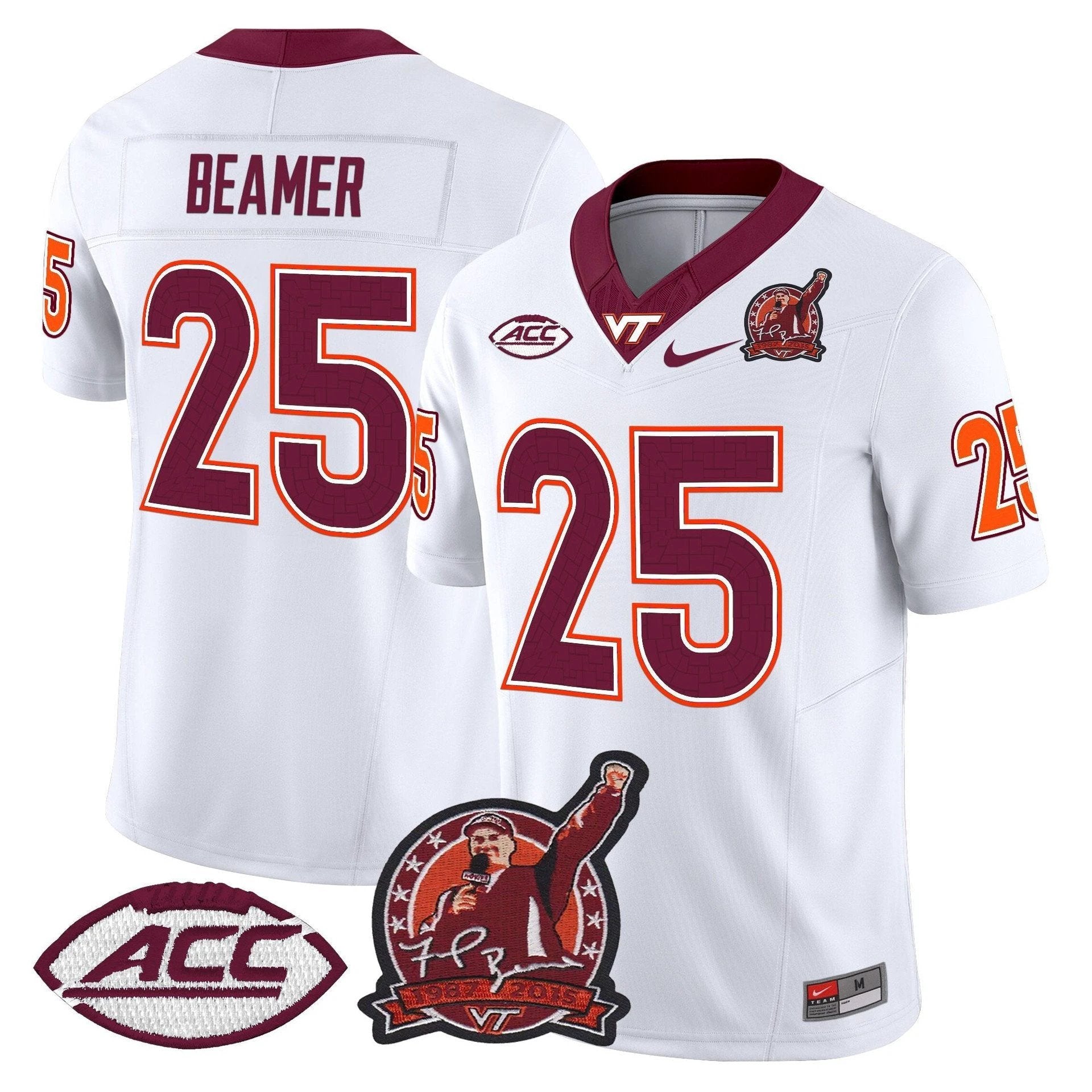 Jeremiah Coney Jersey #21 Virginia Tech Hokies Coach Frank Beamer 2025 Maroon Alter by My Store