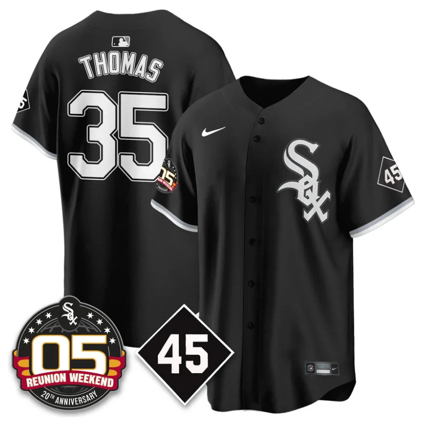 Frank Thomas Jersey #35 Chicago White Sox 2025 Reunion Weekend Black by My Store