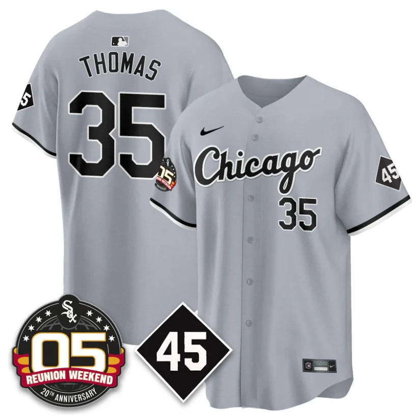 Frank Thomas Jersey #35 Chicago White Sox 2025 Reunion Weekend Gray by My Store