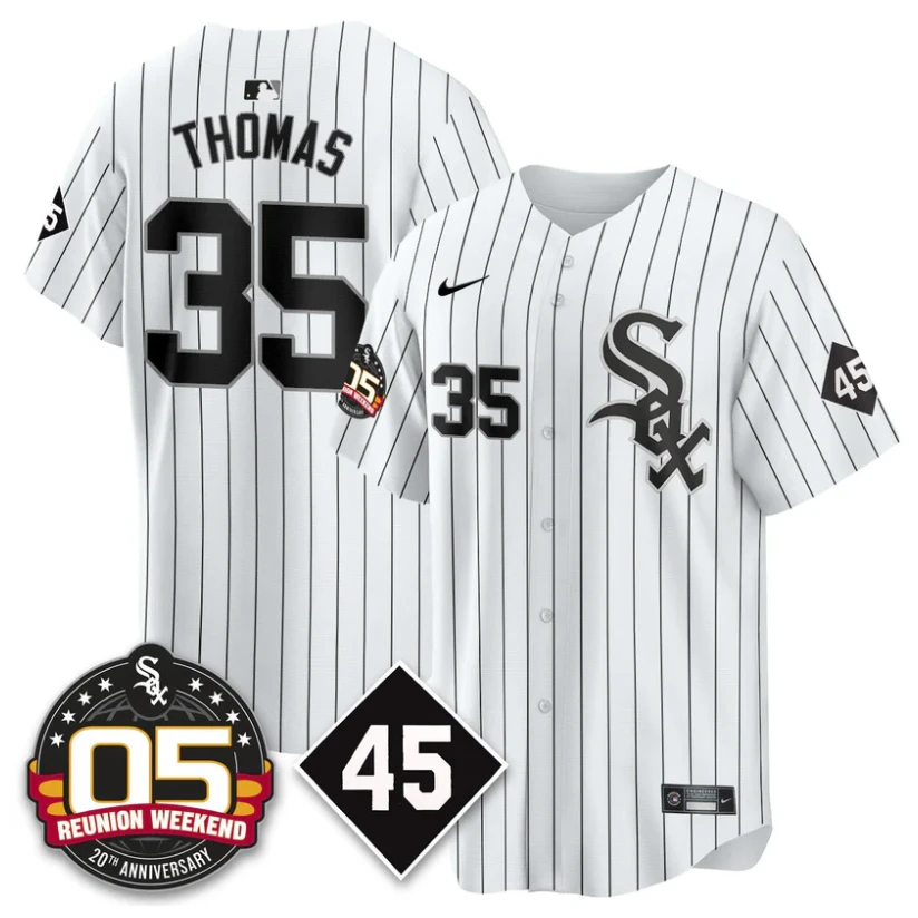 Frank Thomas Jersey #35 Chicago White Sox 2025 Reunion Weekend White by My Store