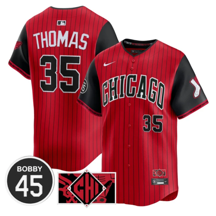 Frank Thomas Jersey #35 Chicago White Sox Bobby Jenks Stitched City Connect by My Store