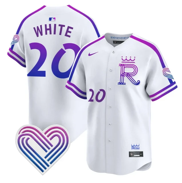 Frank White Jersey #20 Kansas City Royals 2026 City Connect Premier Stitched by My Store