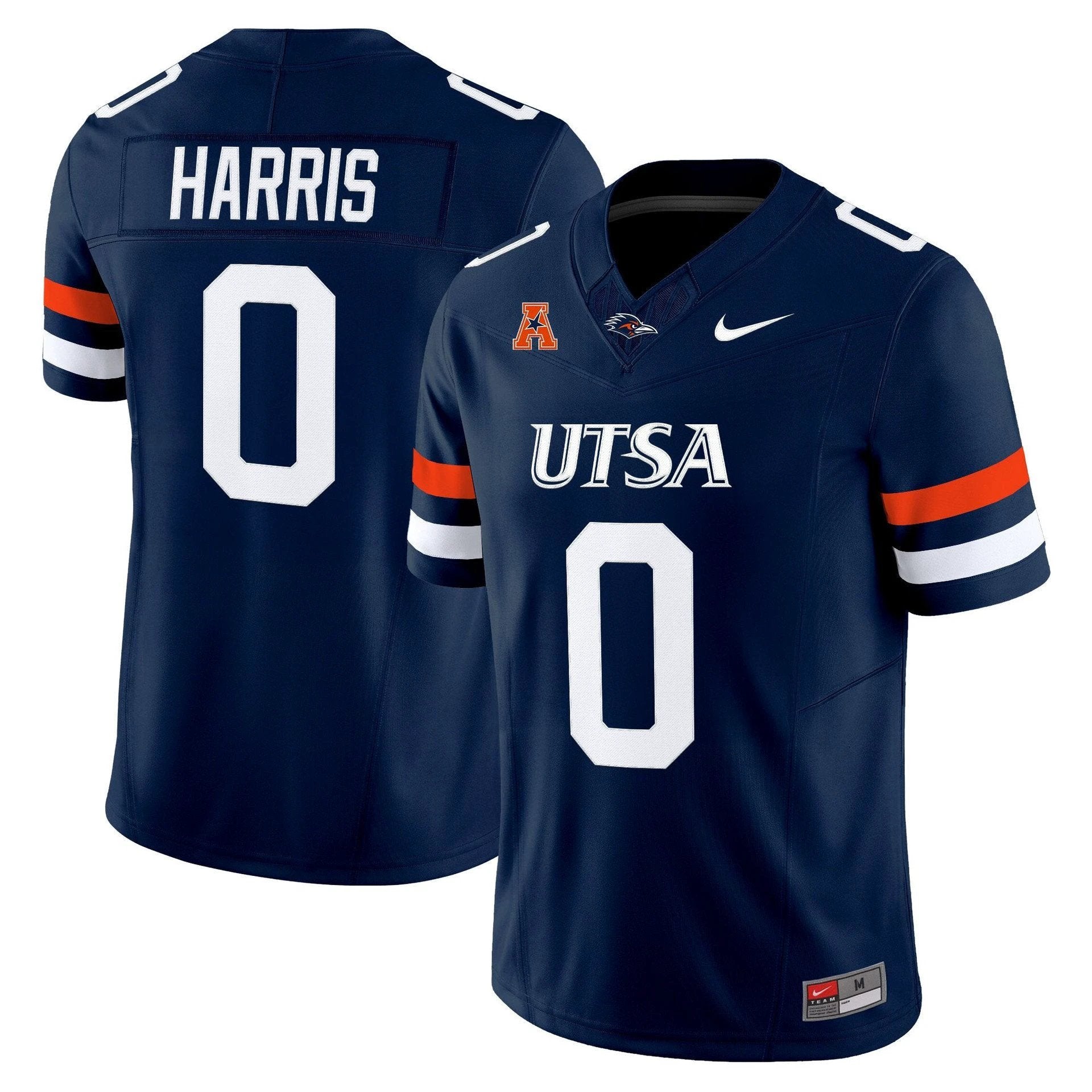 Frank Harris Jersey #0 UTSA Roadrunners 2025 Vapor Limited Stitched by My Store NCAA Football Jerseys