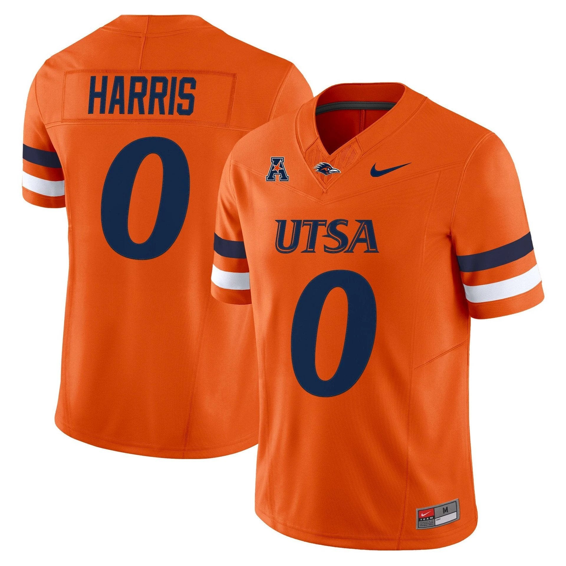 Frank Harris Jersey #0 UTSA Roadrunners 2025 Vapor Limited Stitched by My Store NCAA Football Jerseys