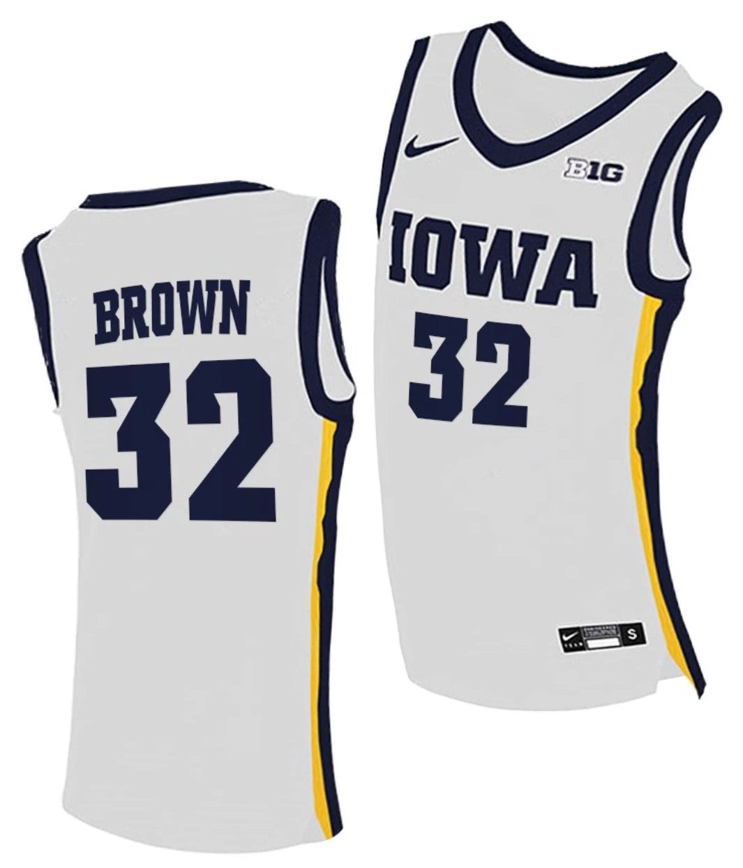 Fred Brown Jersey Iowa Hawkeyes College Basketball White #32 by My store basketball