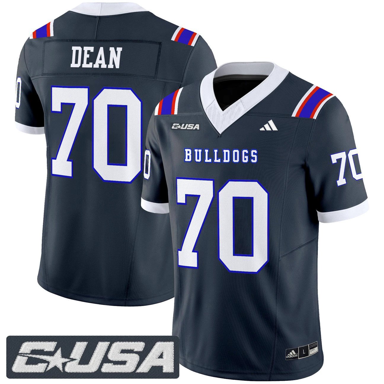 Fred Dean Jersey #70 Louisiana Tech Bulldogs 2025 Limited Stitched by My Store NCAA Football Jerseys