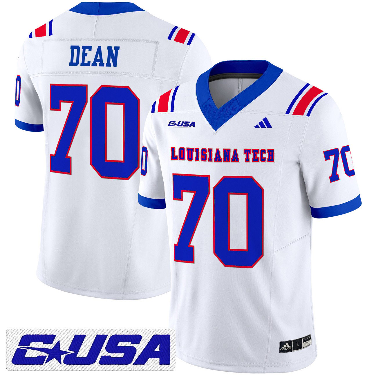 Fred Dean Jersey #70 Louisiana Tech Bulldogs 2025 Limited Stitched by My Store NCAA Football Jerseys