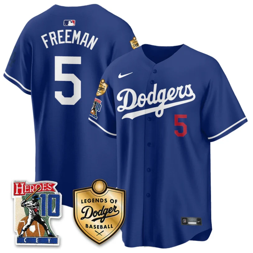 Freddie Freeman Jersey #5 Dodgers Ron Cey Legends Of Dodgers Royal by My Store