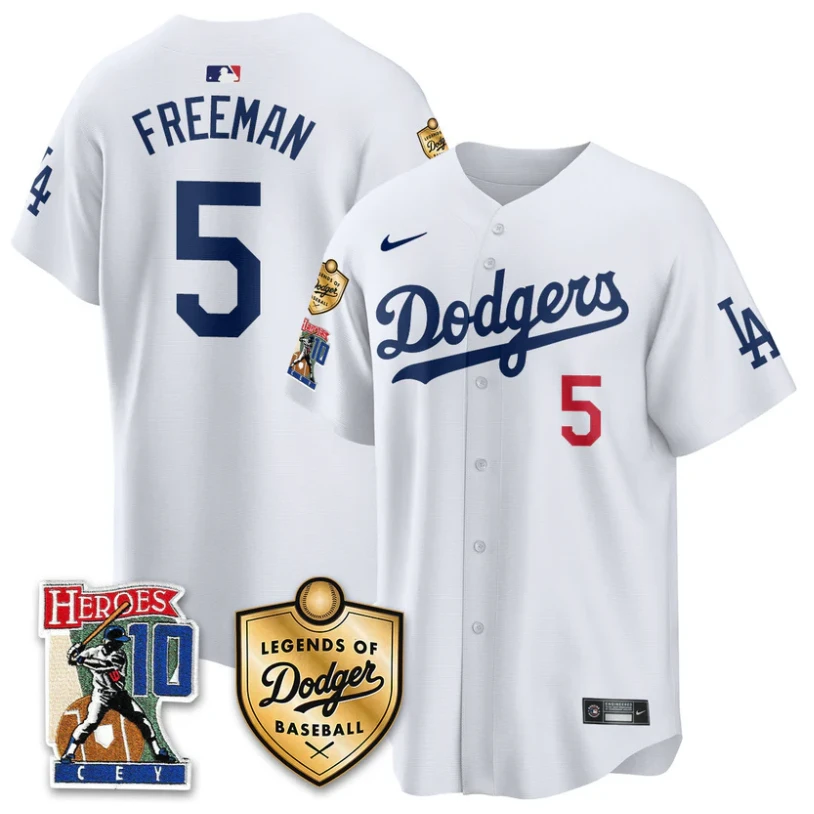 Freddie Freeman Jersey #5 Dodgers Ron Cey Legends Of Dodgers White by My Store