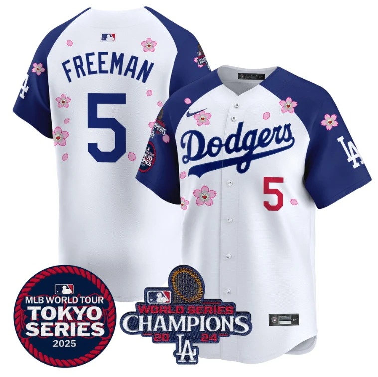 Freddie Freeman Jersey #5 Dodgers Tokyo Series 2025 World Series Champions Patch Alternate by My Store