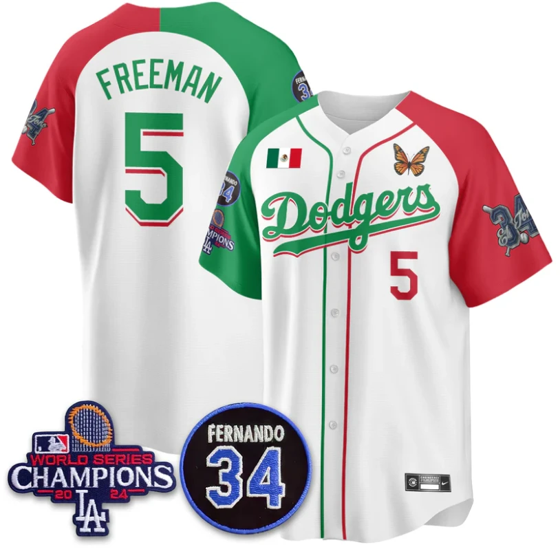 Freddie Freeman Jersey #5 Los Angeles Dodgers Mexican For 34 Stitched Alternate by My Store