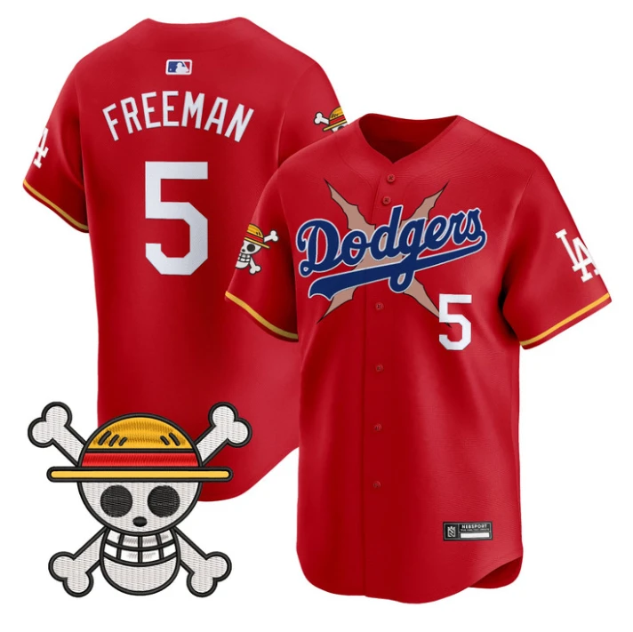 Freddie Freeman Jersey #5 Los Angeles Dodgers One Piece 2025 Stitched Red by My Store