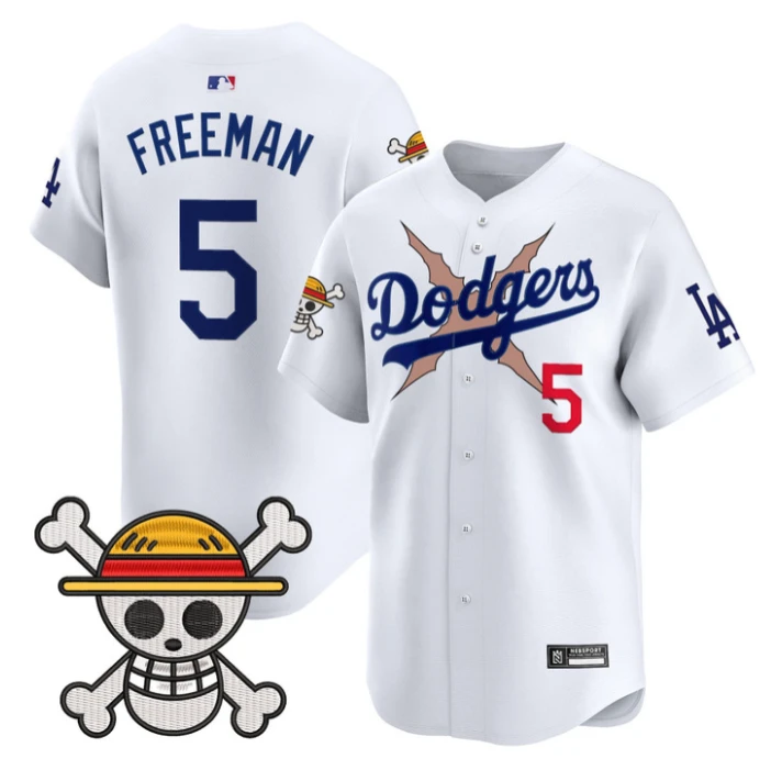 Freddie Freeman Jersey #5 Los Angeles Dodgers One Piece 2025 Stitched White by My Store