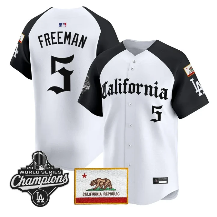 Freddie Freeman Jersey #5 Dodgers California Gothic Edition Stitched by My Store