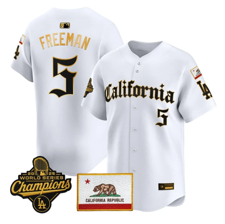Freddie Freeman Jersey #5 Dodgers California Gothic Edition Stitched by My Store