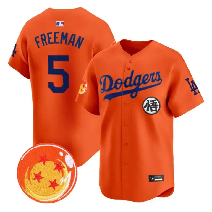 Freddie Freeman Jersey #5 Dodgers Dragon Ball Vapor Premier Stitched by My Store
