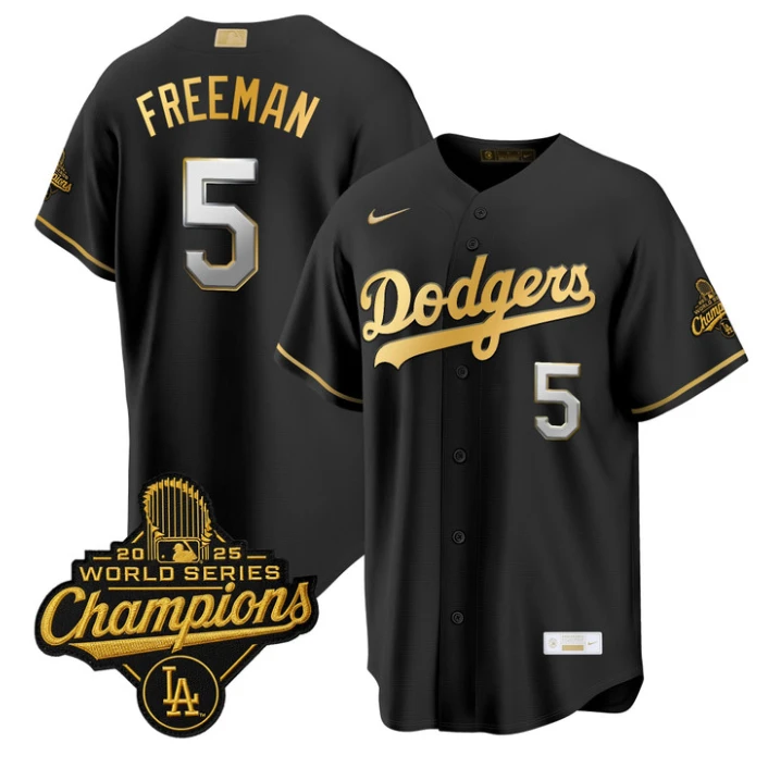 Freddie Freeman Jersey #5 Dodgers Gold Collection Premier Stitched by My Store