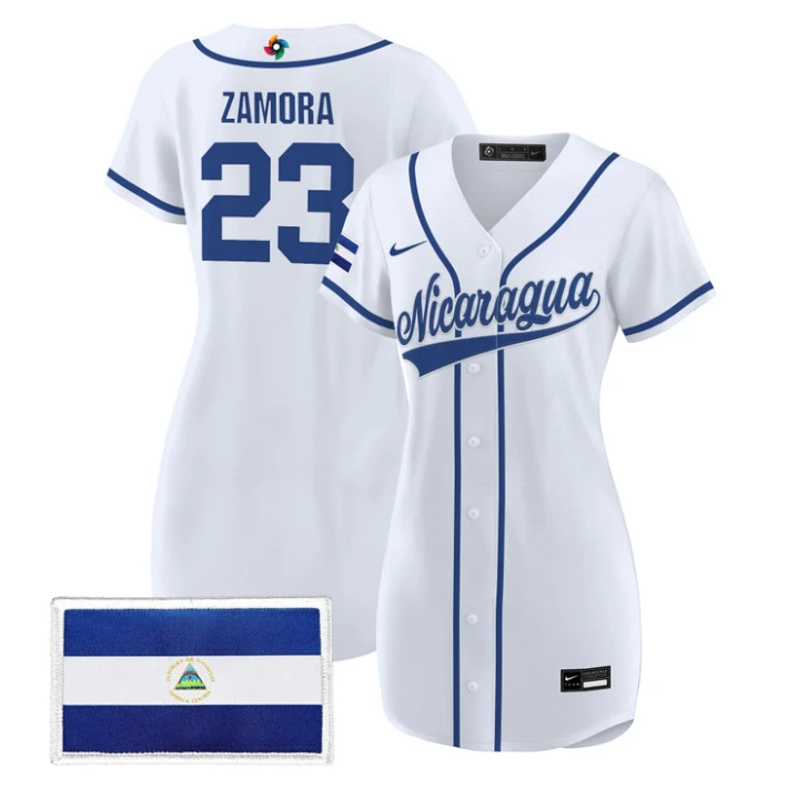 Freddy Zamora Jersey #23 Nicaragua 2026 World Baseball Dress Stitched by My Store