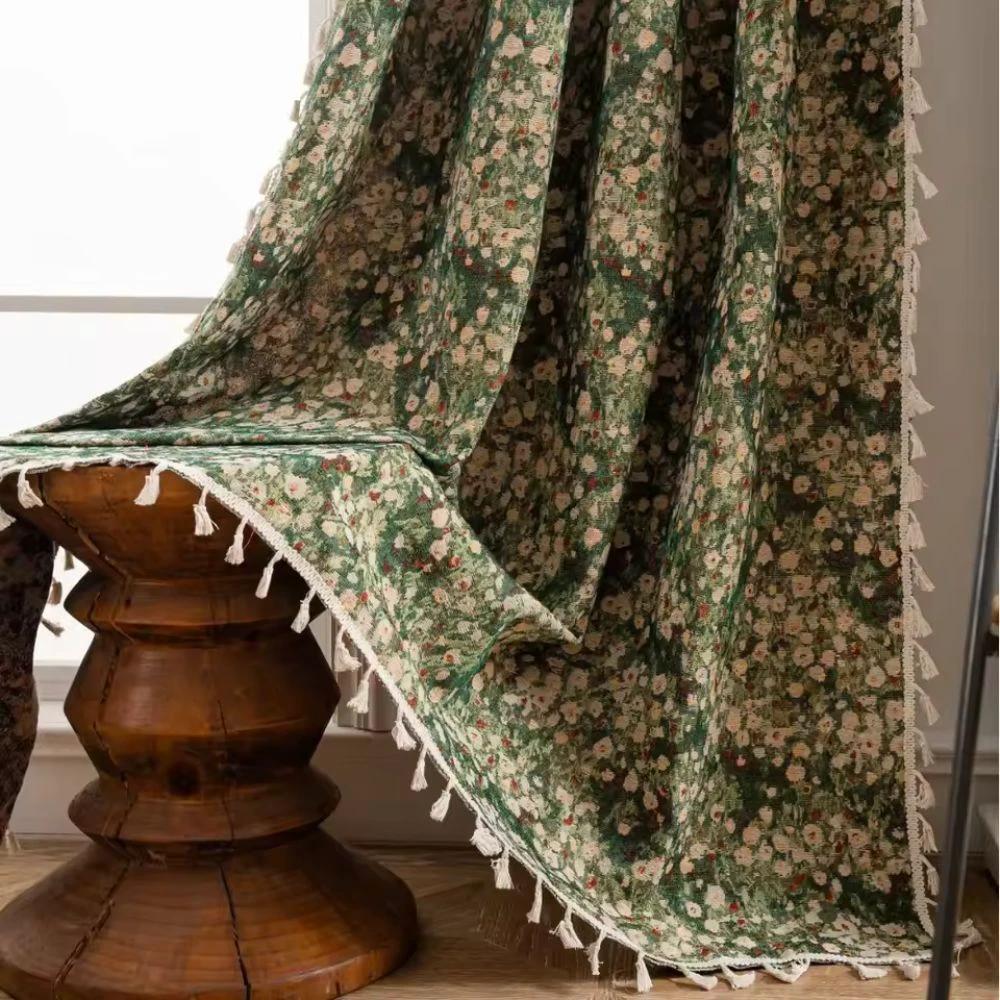 French Vintage Floral Tapestry Curtain by Casa & Beyond