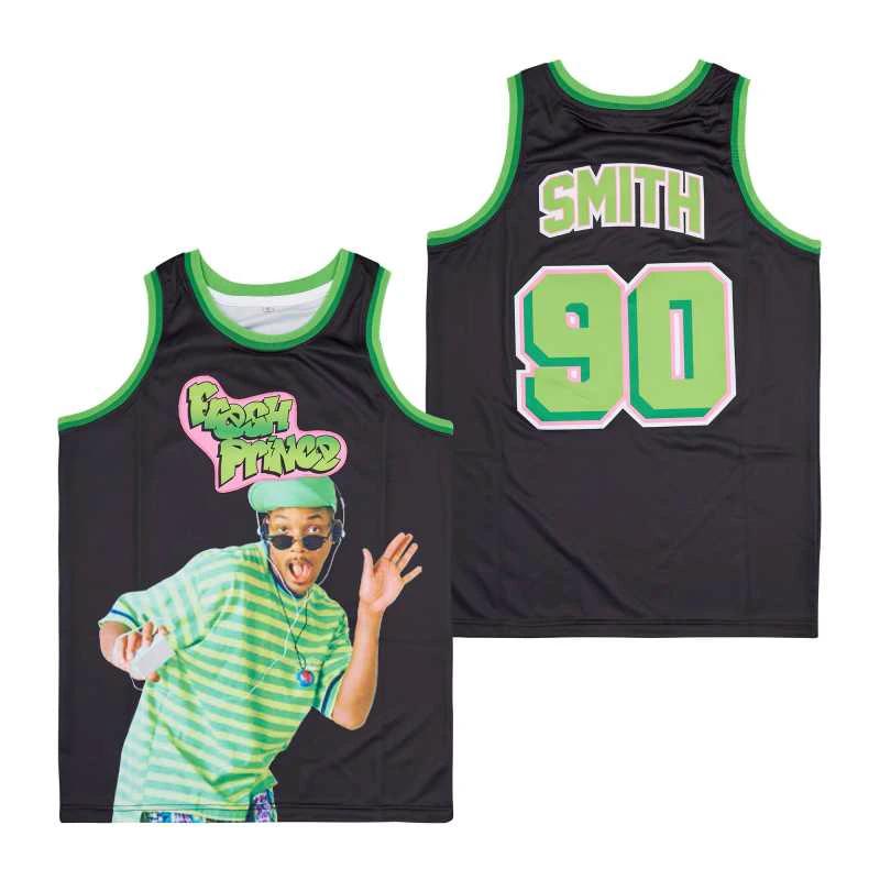 Fresh Prince #90 Smith Movie Basketball Jersey Black by My store basketball