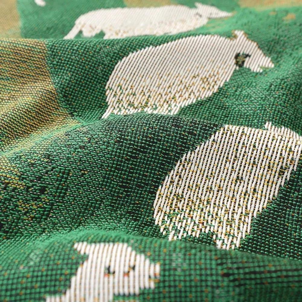 Frida Sheep Woven Throw Blanket by Casa & Beyond