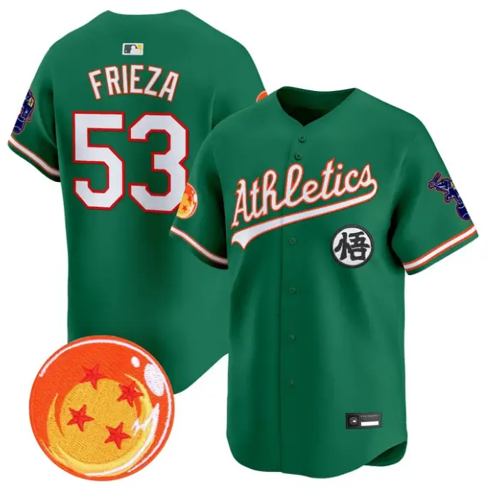 Frieza Jersey #53 Athletics Jersey Dragon Ball Premier Stitched by My Store