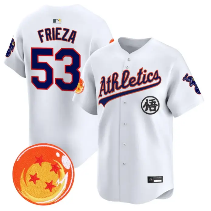 Frieza Jersey #53 Athletics Jersey Dragon Ball Premier Stitched by My Store
