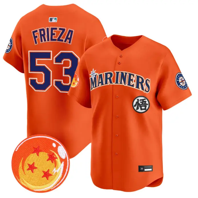 Frieza Jersey #53 Seattle Mariners Dragon Ball Vapor Premier Stitched by My Store