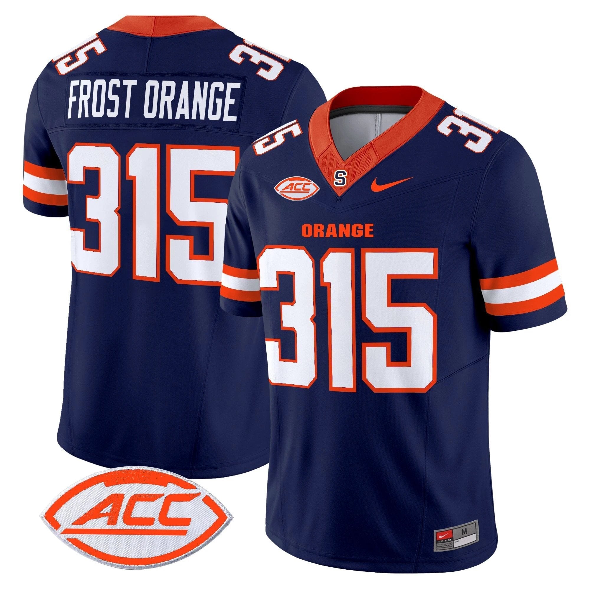 Frost Orange Jersey #315 Syracuse Orange 2025 Limited Stitched Navy by NCAA Football Jersey