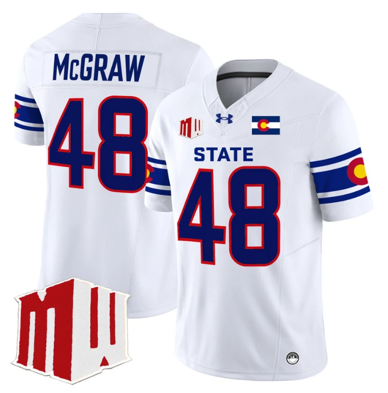 Fum McGraw Jersey #48 Colorado State Rams 2024 Stitched State Pride by NCAA Football Jersey