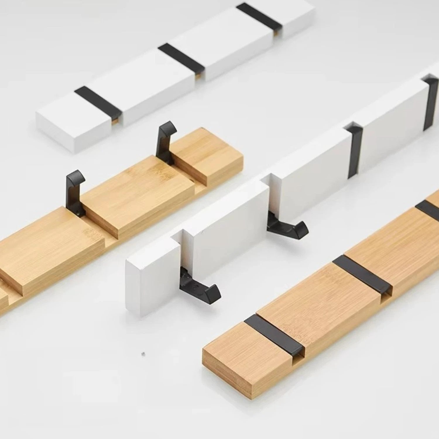 Functional Flip Wooden Wall Hook Rack by Casa & Beyond