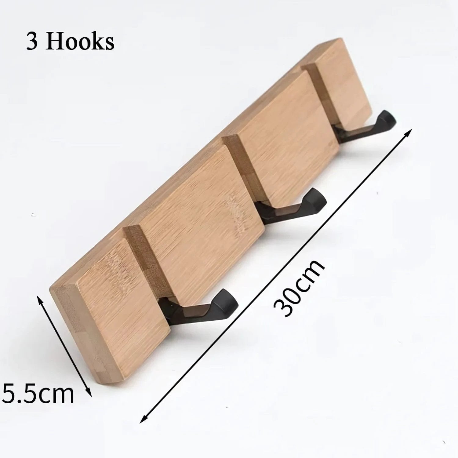 Functional Flip Wooden Wall Hook Rack by Casa & Beyond