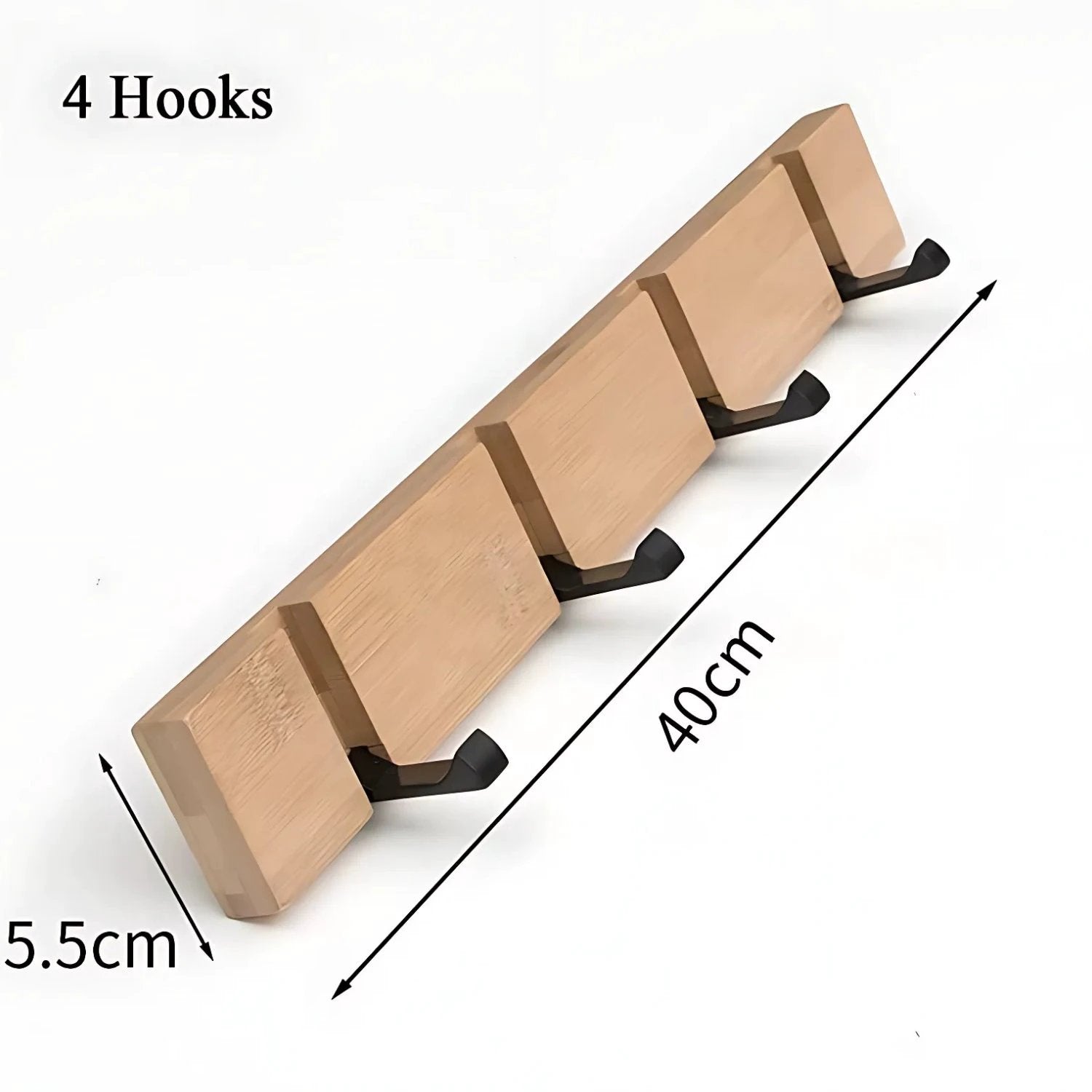 Functional Flip Wooden Wall Hook Rack by Casa & Beyond