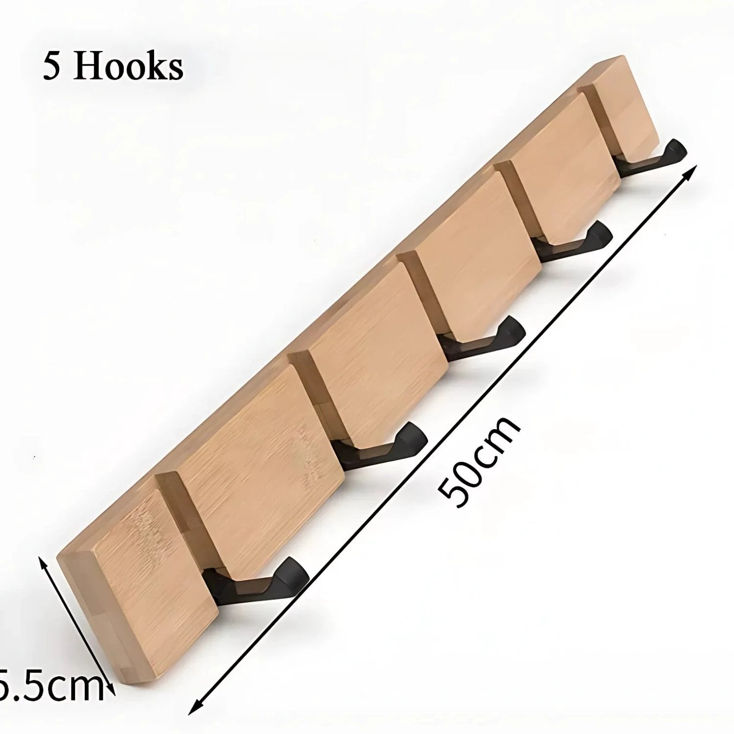 Functional Flip Wooden Wall Hook Rack by Casa & Beyond
