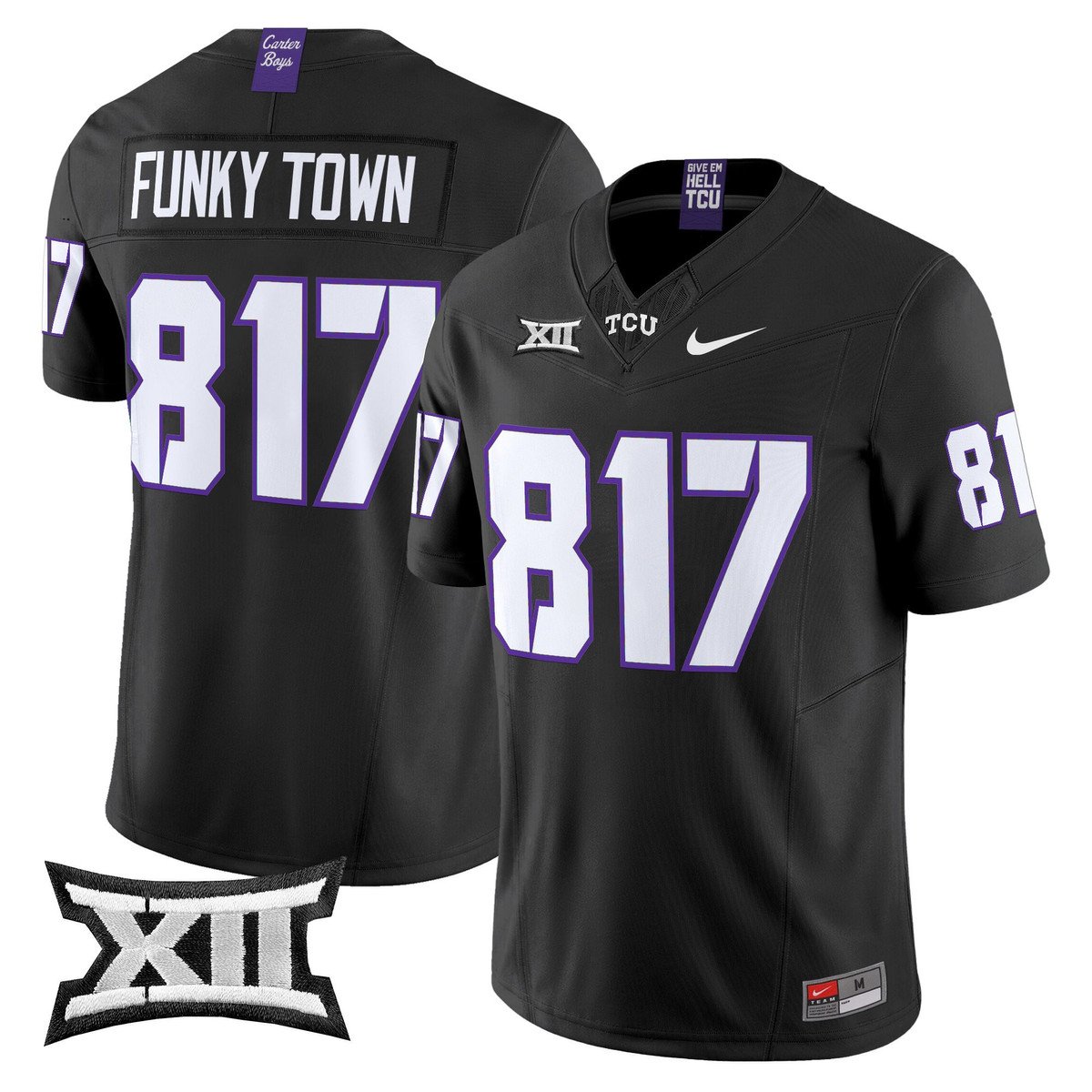 Funky Town Jersey #817 TCU Horned Frogs 2025 Vapor Limited Stitched by My Store NCAA Football Jerseys