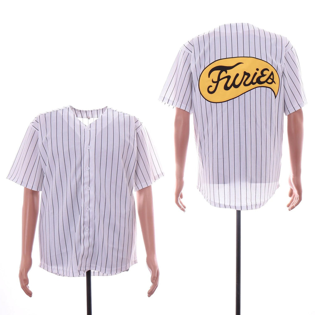 Furies Stripes Movie Baseball Jersey White by My Store