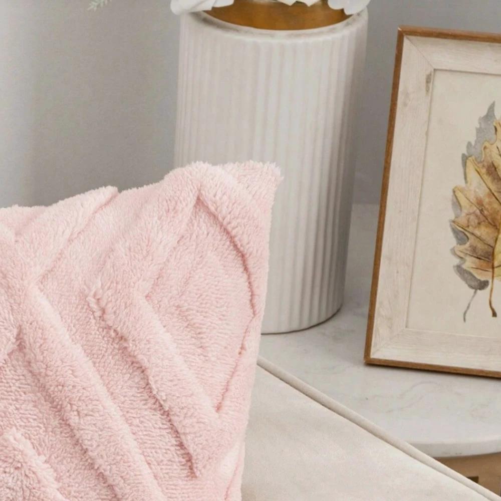 Fuzzy Diamond Pattern Cushion Cover by Casa & Beyond