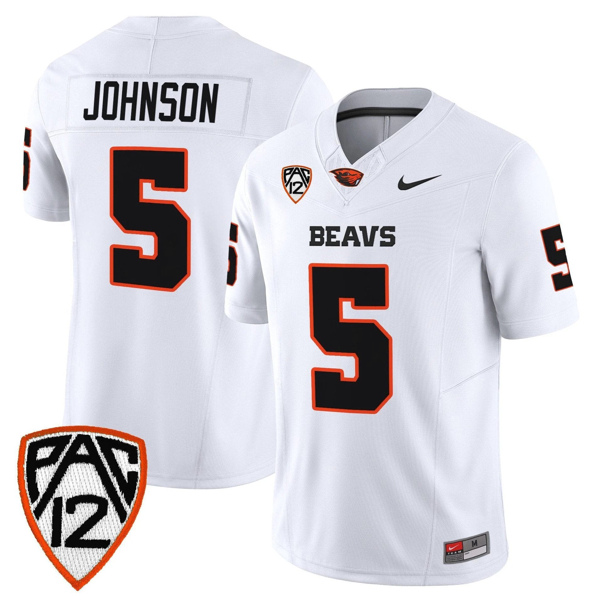 Gabarri Johnson Jersey #5 Oregon State Beavers 2025 Limited Stitched White by My Store NCAA Football Jerseys